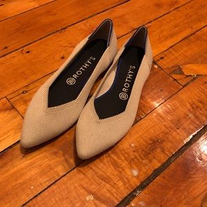Rothy’s Flax Birdseye Pointed Toe Flats- Brand New